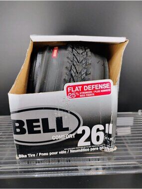 Bell Comfort 26" Bike Tire Flat Defense 1.75" Width Durable